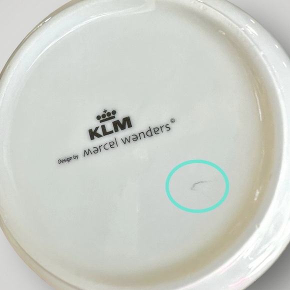 KLM Airlines DELFT Porcelain Blue & White Small 4 In Bowl By Marcel Wanders New - Picture 9 of 13